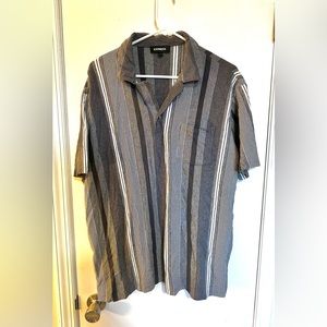 Express Men’s Striped Polo - Size XL